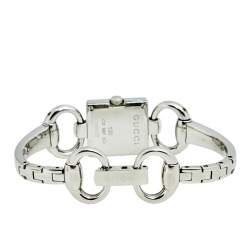 Pre Owned Gucci Silver Stainless Steel Tornabuoni YA120502 Women's Wristwatch 19 mm