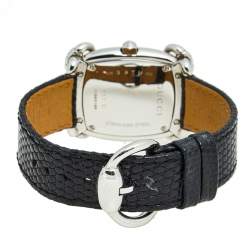 Gucci Black Stainless Steel Lizard Horsebit 117.5 Women's Wristwatch 28 mm