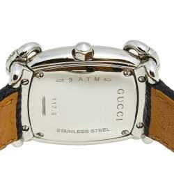 Gucci Black Stainless Steel Lizard Horsebit 117.5 Women's Wristwatch 28 mm