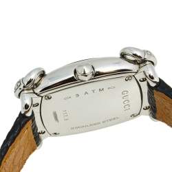Gucci Black Stainless Steel Lizard Horsebit 117.5 Women's Wristwatch 28 mm