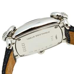 Gucci Black Stainless Steel Lizard Horsebit 117.5 Women's Wristwatch 28 mm