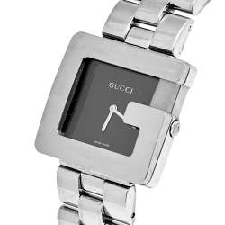 Gucci Black Stainless Steel G-Frame 3600M Women's Wristwatch 36 mm