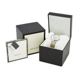 مملوكة مسبقًا Gucci Silver Snake Two Tone Stainless Steel G-Timeless YA1264075 Men's Wristwatch 38 mm