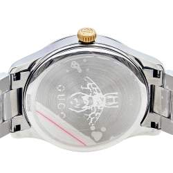 مملوكة مسبقًا Gucci Silver Snake Two Tone Stainless Steel G-Timeless YA1264075 Men's Wristwatch 38 mm