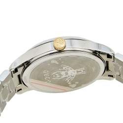 مملوكة مسبقًا Gucci Silver Snake Two Tone Stainless Steel G-Timeless YA1264075 Men's Wristwatch 38 mm