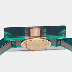 Gucci Skeleton Plexiglass Gold Plated Stainless Steel 143.5 Women's Wristwatch 24 mm