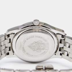 Pre Owned Gucci Mother of Pearl Stainless Steel Diamond G-Class YA055510 Women's Wristwatch 27 mm