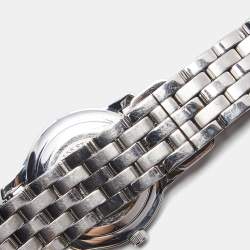 Pre Owned Gucci Mother of Pearl Stainless Steel Diamond G-Class YA055510 Women's Wristwatch 27 mm