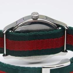 Pre Owned Gucci Multicolor Stainless Steel Nylon Le Marche Des Merveilles Unisex Wristwatch 38 mm