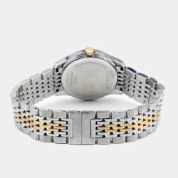 Pre Owned Gucci Silver Two Tone Stainless Steel G-Timeless YA126511 Women's Wristwatch 27 mm