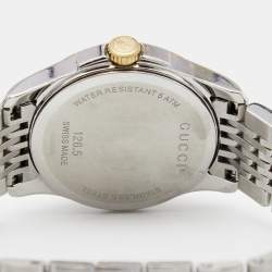 Pre Owned Gucci Silver Two Tone Stainless Steel G-Timeless YA126511 Women's Wristwatch 27 mm