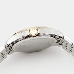 Pre Owned Gucci Silver Two Tone Stainless Steel G-Timeless YA126511 Women's Wristwatch 27 mm