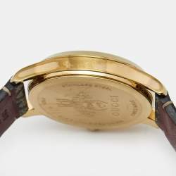 Pre Owned Gucci Pink Blossom Rose Gold Plated Stainless Steel Leather G-Timeless YA1264038 Women's Wristwatch 38 mm 