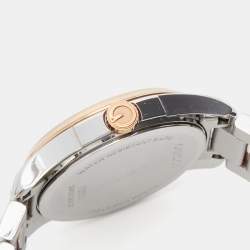  Gucci Mother Of Pearl Two-Tone Stainless Steel Diamond YA126544 Women's Wristwatch 27 mm