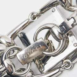 Gucci Mother of Pearl Stainless Steel Diamond Signoria Horsebit 116.3 Women's Wristwatch 25 mm