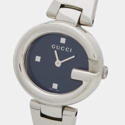 Pre Owned Gucci Black Stainless Steel Guccissima YA134501 Women's Wristwatch 27 mm