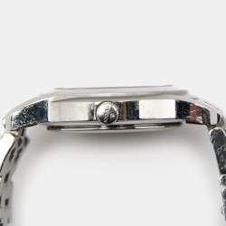 Pre Owned Gucci Brown Stainless Steel Diamond 5500L Women's Wristwatch 27 mm