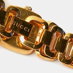 Pre Owned Gucci Mother of Pearl Rose Gold Plated Stainless Steel G-Series 125.5 Women's Wristwatch 24 mm