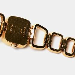 Pre Owned Gucci Mother of Pearl Rose Gold Plated Stainless Steel G-Series 125.5 Women's Wristwatch 24 mm