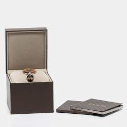Pre Owned Gucci Champagne Stainless Steel Bamboo 132.4 Women's Wristwatch 36 mm