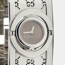 Gucci Brown Stainless Steel Twirl YA112501 Women's Wristwatch 23 mm