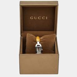 Gucci Silver Stainless Steel Bamboo 6800L Women's Wristwatch 16 mm