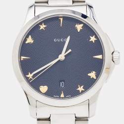 Gucci Black Stainless Steel G-Timeless YA1264029 Unisex Wristwatch 38 mm 