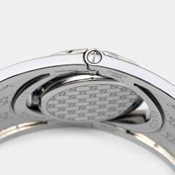 Pre Owned Gucci Brown Stainless Steel Leather Twirl YA112433 Women's Wristwatch 33 mm 