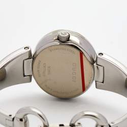 Pre Owned Gucci Black Stainless Steel Guccissima YA134501 Women's Wristwatch 27 mm