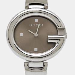 Gucci Brown Stainless Steel Guccissima YA134302 Women's Wristwatch 36 mm
