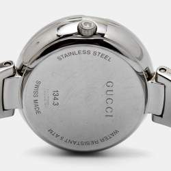 Gucci Brown Stainless Steel Guccissima YA134302 Women's Wristwatch 36 mm