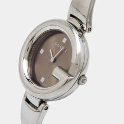 Gucci Brown Stainless Steel Guccissima YA134302 Women's Wristwatch 36 mm
