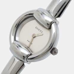 Pre Owned Gucci Silver Stainless Steel 1400L Women's Wristwatch 25 mm