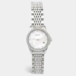 Gucci Mother Of Pearl Stainless Steel G-Timeless YA126508 Women's Wristwatch 27 mm