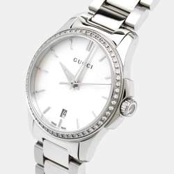 Gucci Mother Of Pearl Stainless Steel G-Timeless YA126543 Women's Wristwatch 27 mm