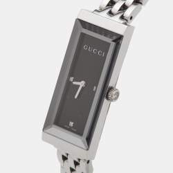 Gucci Black Stainless Steel G-Frame YA127504 Women's Wristwatch 14 mm