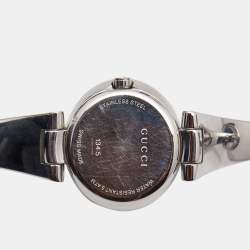 Pre Owned Gucci Brown Stainless Steel Guccissima 134.5 Women's Wristwatch 27 mm
