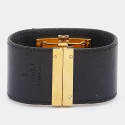 Pre Owned Gucci Gold Plated Stainless Steel Leather 7800L Women's Wristwatch 23 mm