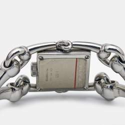 Pre Owned Gucci Silver Stainless Steel Diamonds Signoria YA116505 Women's Wristwatch 20 mm 