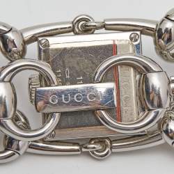 Pre Owned Gucci Silver Stainless Steel Diamonds Signoria YA116505 Women's Wristwatch 20 mm 