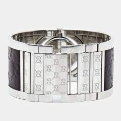 Gucci Bronze Stainless Steel Leather Twirl YA112433 Women's Wristwatch 23 mm 