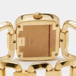 Pre Owned Gucci Slate Brown Rose Gold PVD Coated Stainless Steel G Series YA125408 Women's Wristwatch 32 mm