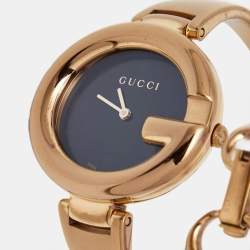 Gucci Black PVD Coated Stainless Steel Guccissima YA134305 Women's Wristwatch 36 mm