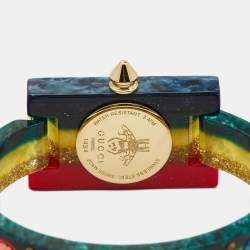 Gucci Mother Of Pearl Multicolor Plexiglass Vintage Web YA143520 Women's Wristwatch 24 mm
