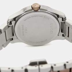 Gucci Silver Two-Tone Stainless Steel G-Timeless YA126564 Women's Wristwatch 27 mm