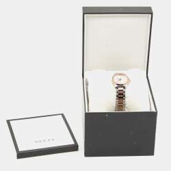 Gucci Silver Two-Tone Stainless Steel G-Timeless YA126564 Women's Wristwatch 27 mm