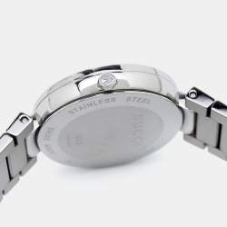 Pre Owned Gucci Black Stainless Steel Interlocking G YA133307 Women's Wristwatch 37 mm