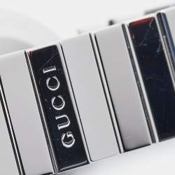 Pre Owned Gucci Black Stainless Steel Interlocking G YA133307 Women's Wristwatch 37 mm