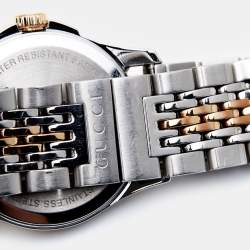 Gucci Black Two-Tone Stainless Steel G-Timeless YA126512 Women's Wristwatch 27 mm