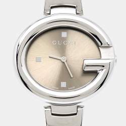 Pre Owned Gucci Brown Stainless Steel Guccissima YA134302 Women's Wristwatch 36 mm